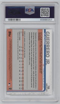 Vladimir Guerrero Jr. from the 2019 Topps Complete Set set graded by PSA and given an overall grade of 9.