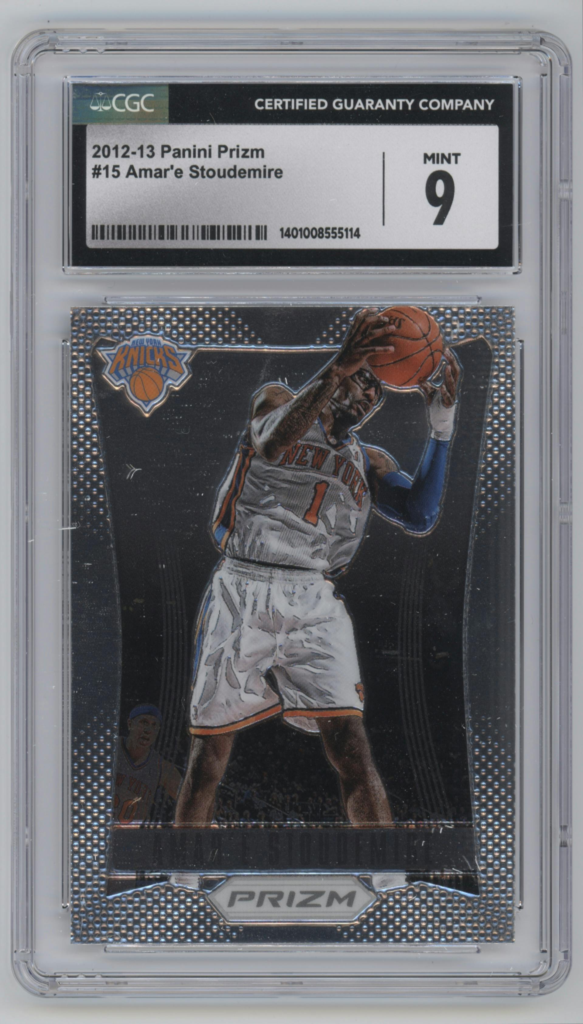 Amar'e Stoudemire from the 2012-13 Panini Prizm set graded by CSG and given an overall grade of 9.