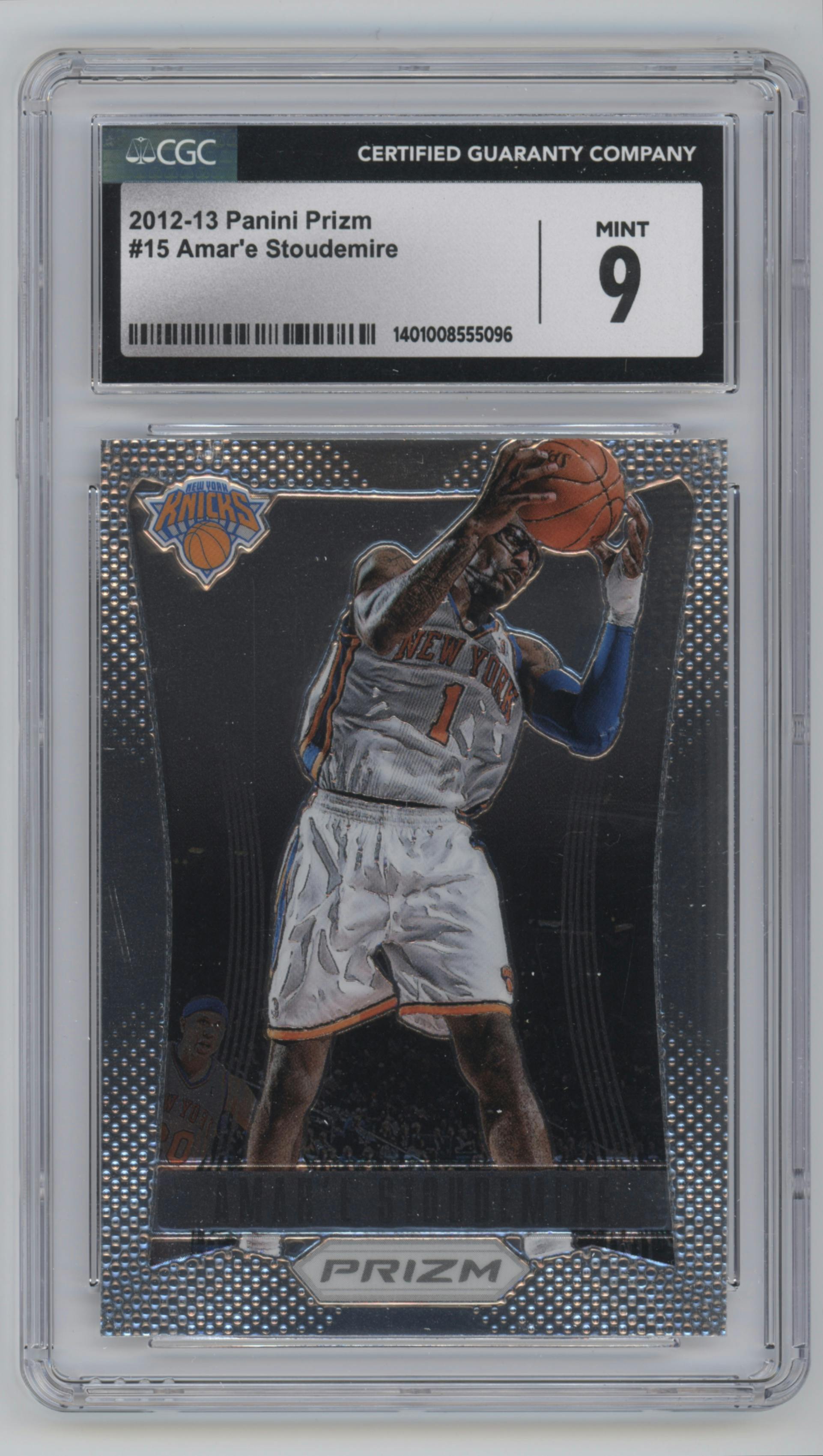 Amar'e Stoudemire from the 2012-13 Panini Prizm set graded by CSG and given an overall grade of 9.
