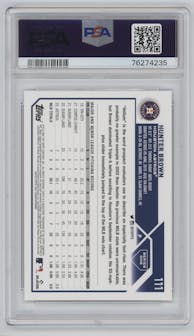 Hunter Brown from the 2023 Topps  set graded by PSA and given an overall grade of 10.