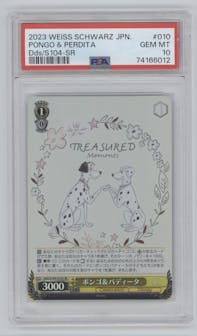 Pongo & Perdita from the 2023 Weiss Schwarz JPN set graded by PSA and given an overall grade of 10.