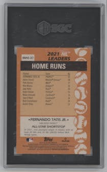 Fernando Tatis Jr. from the 2023 Topps Series 2 set graded by SGC and given an overall grade of 10.