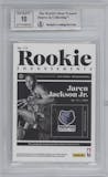 Jaren Jackson Jr. from the 2018-19 Panini Encased Basketball set featuring a Red parallel graded by Beckett and given an overall grade of 9.