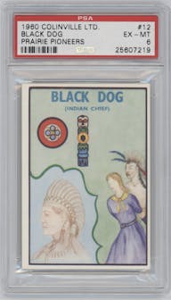 Black Dog from the 1960 Colinville LTD. set graded by PSA and given an overall grade of 6.