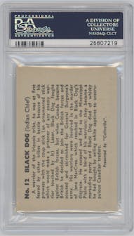 Black Dog from the 1960 Colinville LTD. set graded by PSA and given an overall grade of 6.
