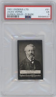 Jules Verne from the 1901 Ogden’s LTD. set graded by PSA and given an overall grade of 5.