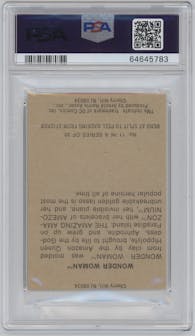 Wonder Woman from the 1978 Taystee DC Super Heroes Stickers set graded by PSA and given an overall grade of 5.