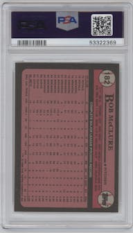 Bob McClure from the 1989 Topps set graded by PSA and given an overall grade of 10.
