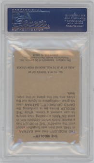 The Riddler from the 1978 Taystee DC Super Heroes Stickers set graded by PSA and given an overall grade of 8.