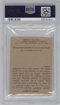 Jimmy Olsen from the 1978 Taystee DC Super Heroes Stickers set graded by PSA and given an overall grade of 7.