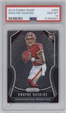 Dwayne Haskins from the 2019 Panini Prizm set graded by PSA and given an overall grade of 10.