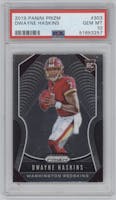 Dwayne Haskins from the 2019 Panini Prizm set graded by PSA and given an overall grade of 10.