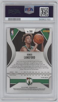 Romeo Langford from the 2019-20 Panini Prizm set featuring a Red/White/Blue Prizm  parallel graded by PSA and given an overall grade of 10.