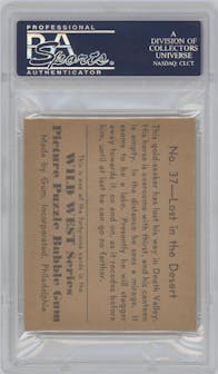 Lost In The Desert from the 1937 Picture Puzzle Bubble Gum set graded by PSA and given an overall grade of 5.