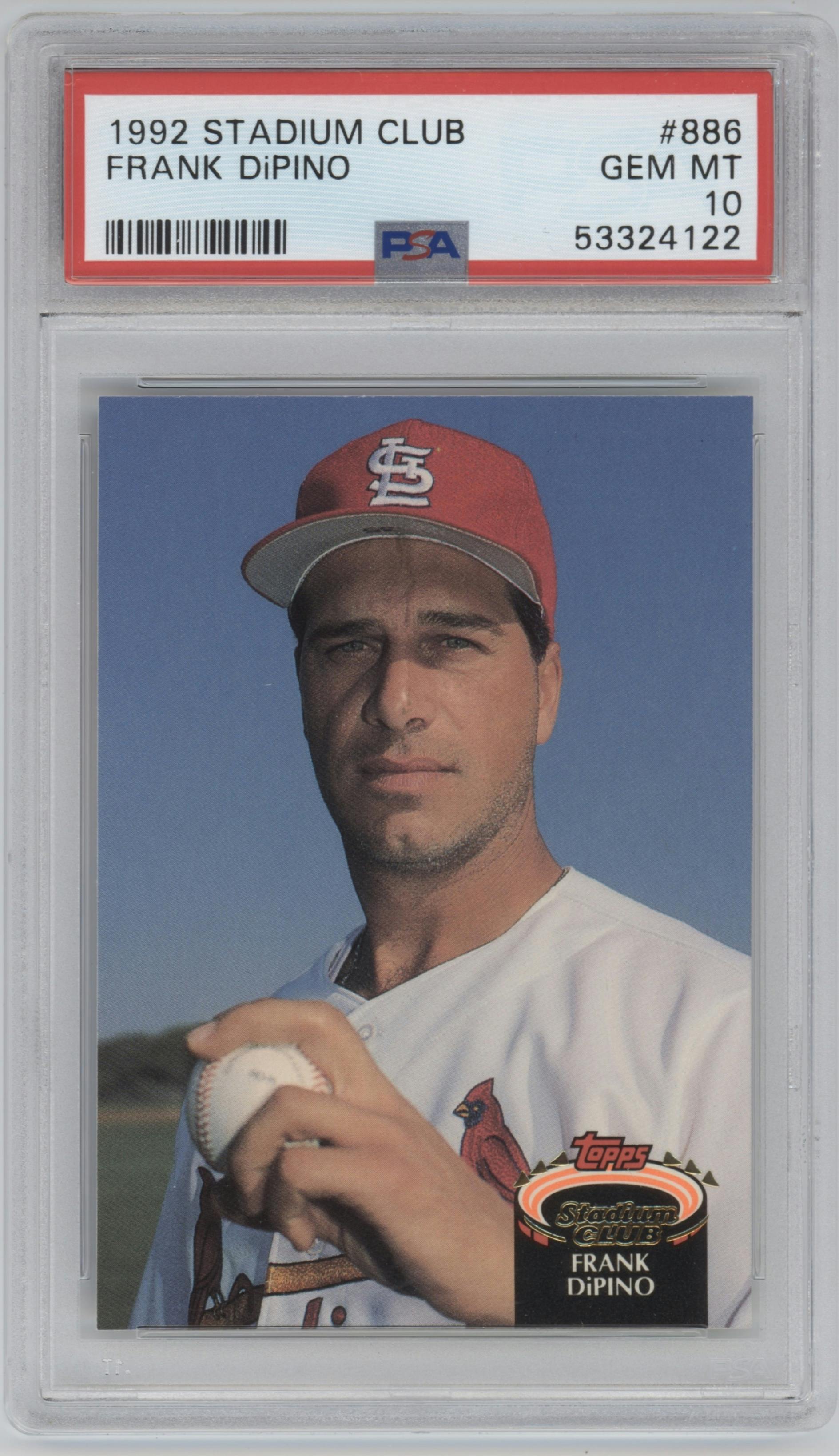 Frank DiPino from the 1992 Topps Stadium Club set graded by PSA and given an overall grade of 10.