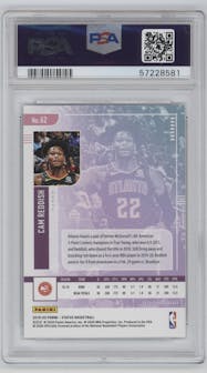 Cam Reddish from the 2019-20 Panini Status Basketball set graded by PSA and given an overall grade of 10.