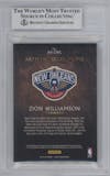 Zion Williamson from the 2019-20 Panini Select set graded by Beckett and given an overall grade of 9.