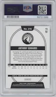 Anthony Edwards from the 2020-21 Panini NBA Hoops set graded by PSA and given an overall grade of 10.