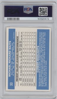 Rick Waits from the 1982 Donruss set graded by PSA and given an overall grade of 10.