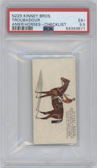 Troubadour  from the 1889 Kinney Bros. set graded by PSA and given an overall grade of 5.5.
