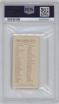 Troubadour  from the 1889 Kinney Bros. set graded by PSA and given an overall grade of 5.5.