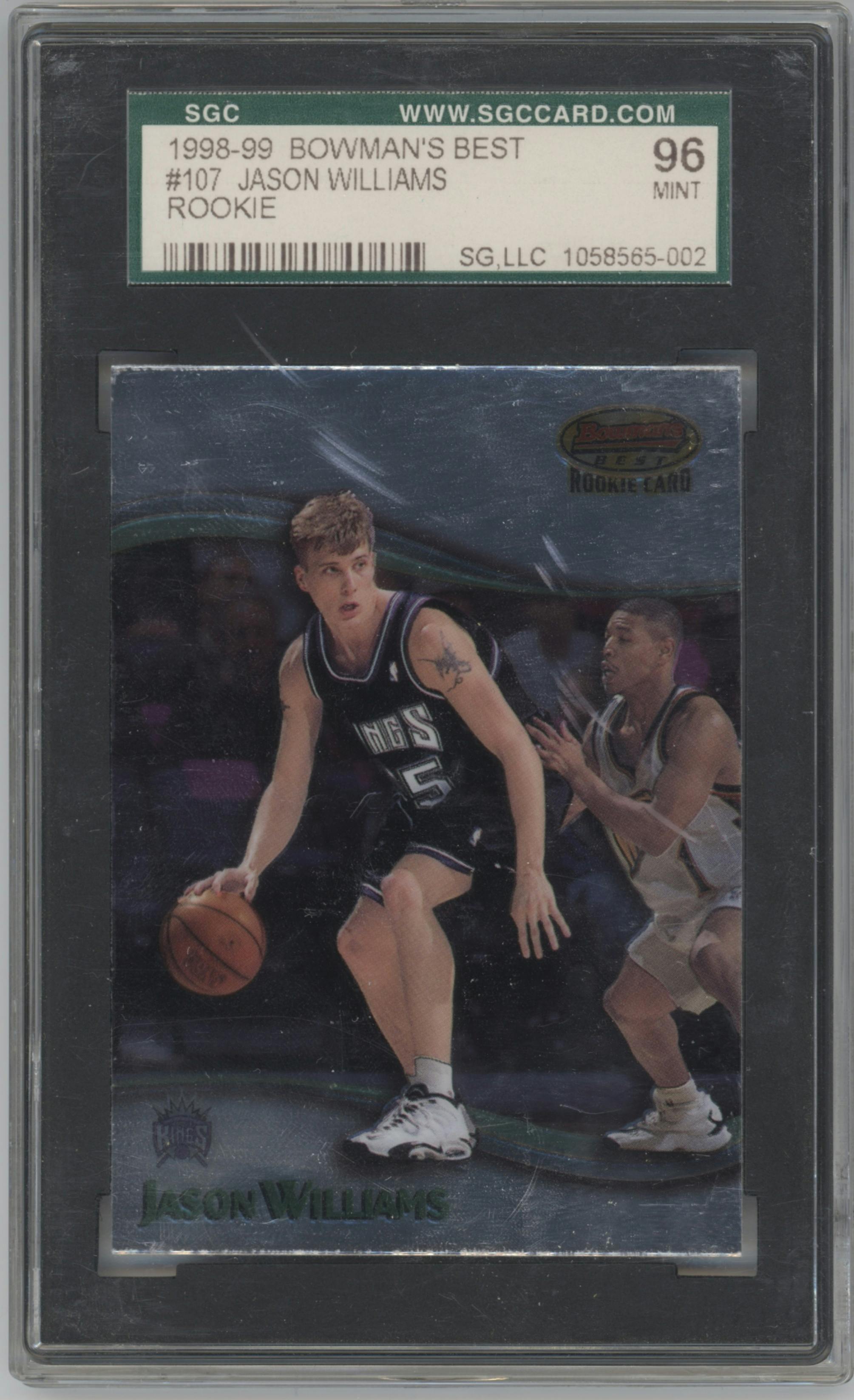Jason Williams from the 1998-99 Bowman’s Best set graded by SGC and given an overall grade of 9.